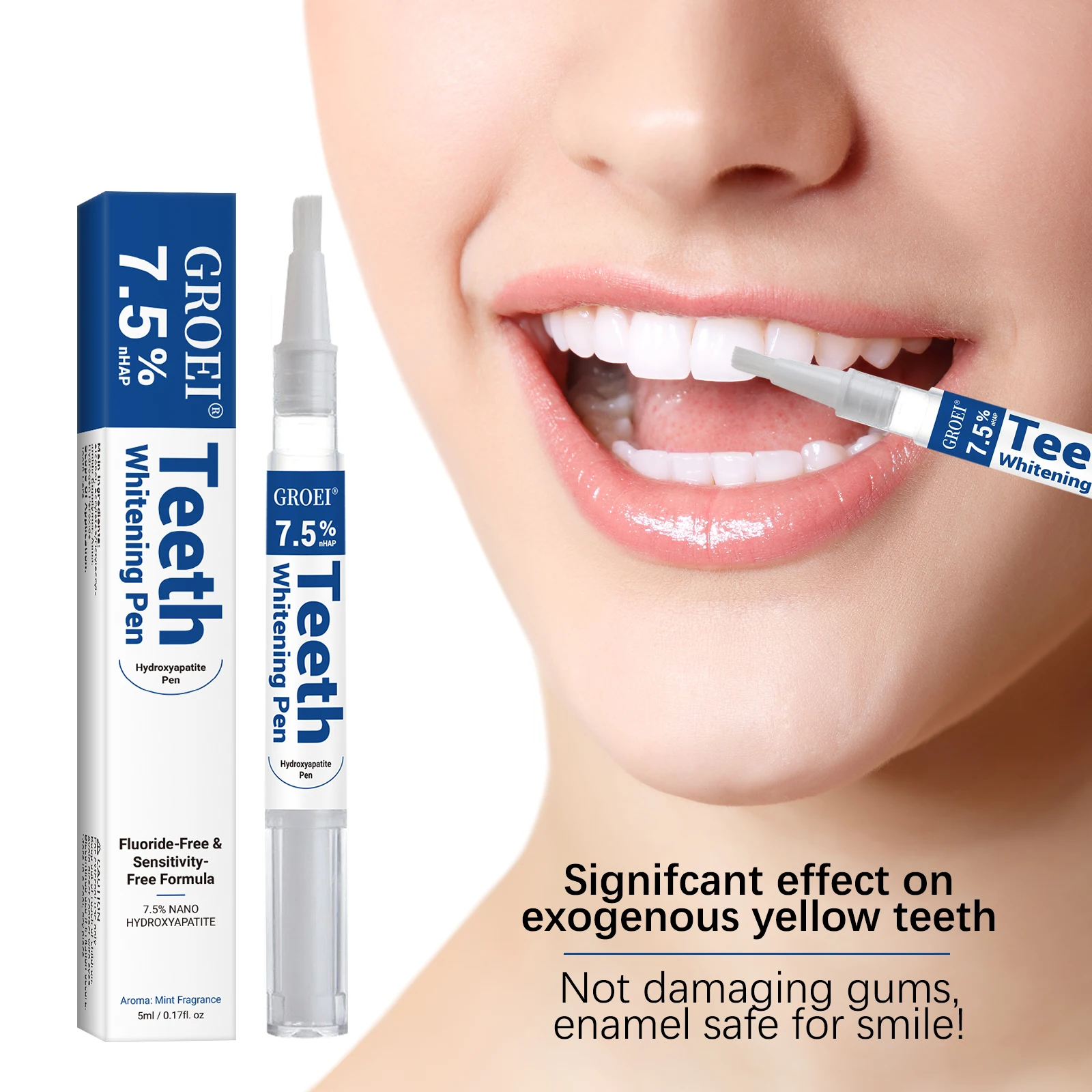 Teeth Whitening App - Penna per sbiancamento dei denti idrosapatite
