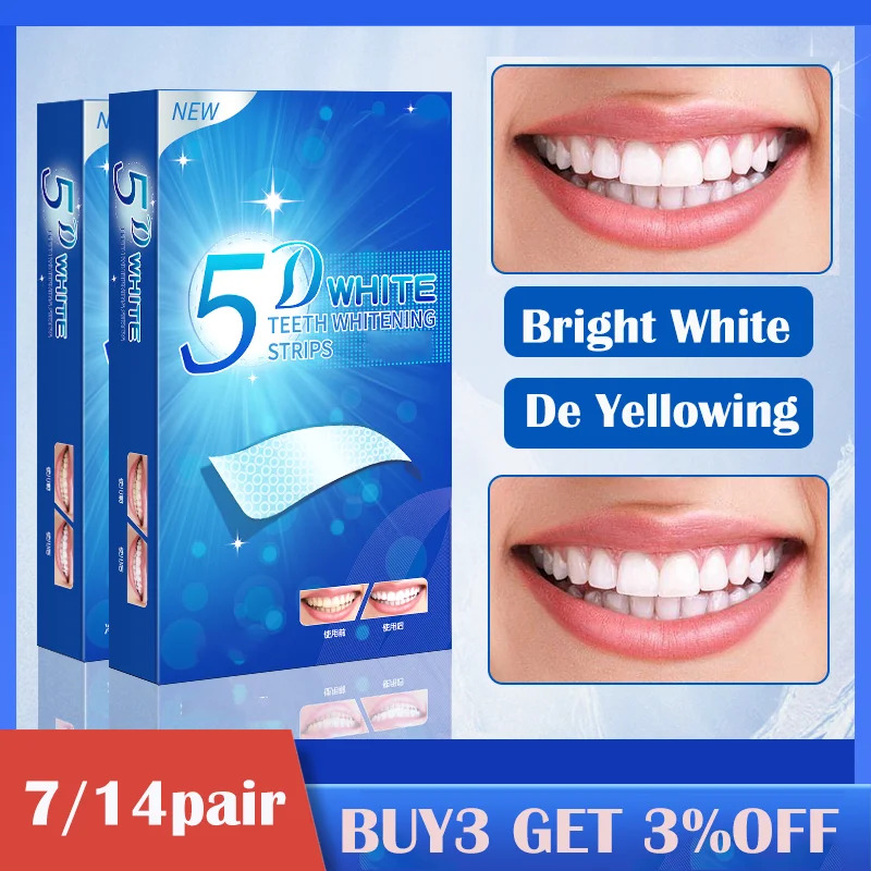 Teeth Whitening Bleaching Kit - 1/7/14pair Strisce Sbiancanti Per Denti Kit