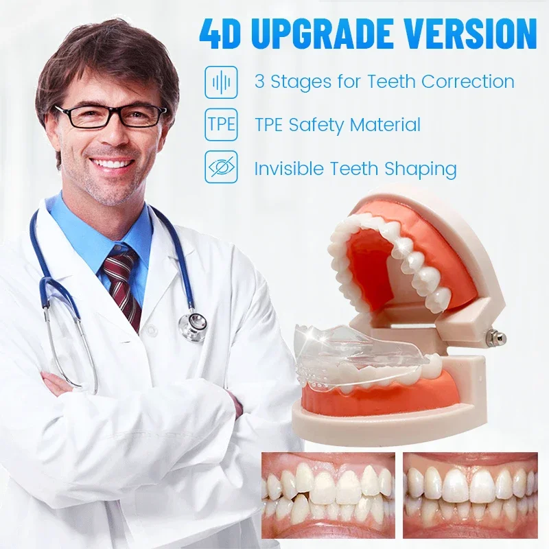 Teeth Whitening Mouth Guard - Bretelle ortodontiche dentali a 3 stadi