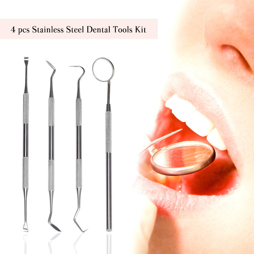 Teeth Whitening Mouthwash - 4 Pz Set Tartaro Raschietto Scaler
