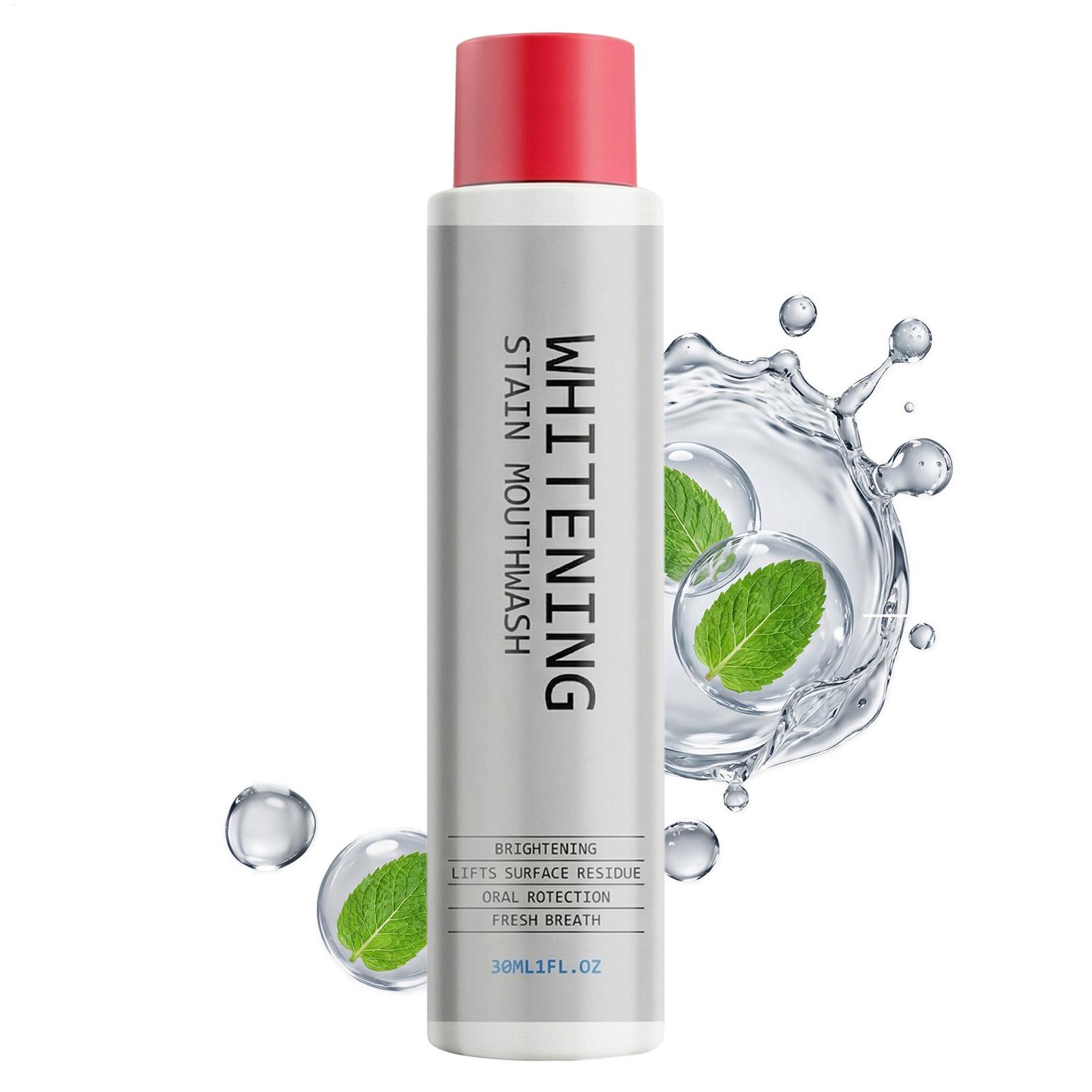 Teeth Whitening Mouthwash - Collutorio Sbiancante da 30ml, Rimuove le