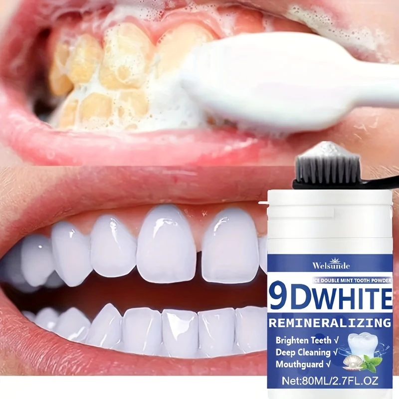 Teeth Whitening App - Polvere Dentifricia Remineralizzante 9D con Idrossiapatite,