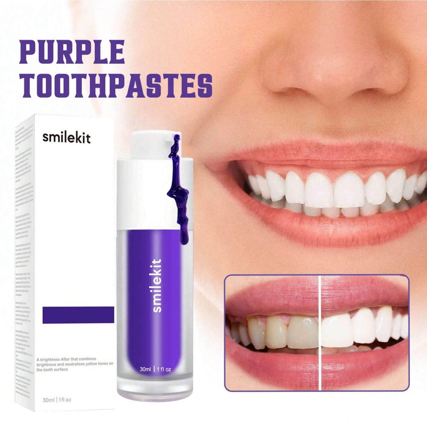 Efficace correttore viola sier - Teeth Whitening Xylitol recensione e prezzo