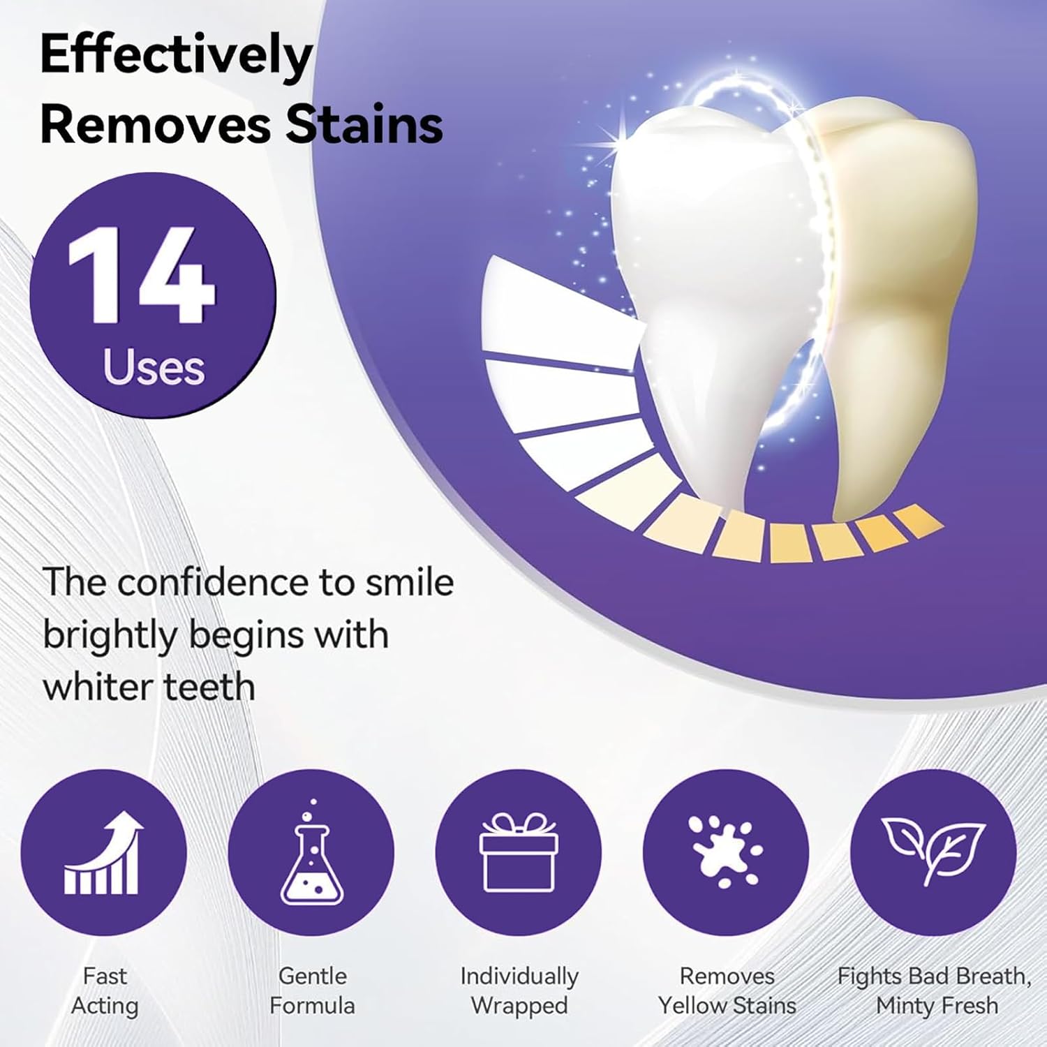 7 strisce sbiancanti viola pre - Teeth Whitening Bleaching Kit recensione e prezzo