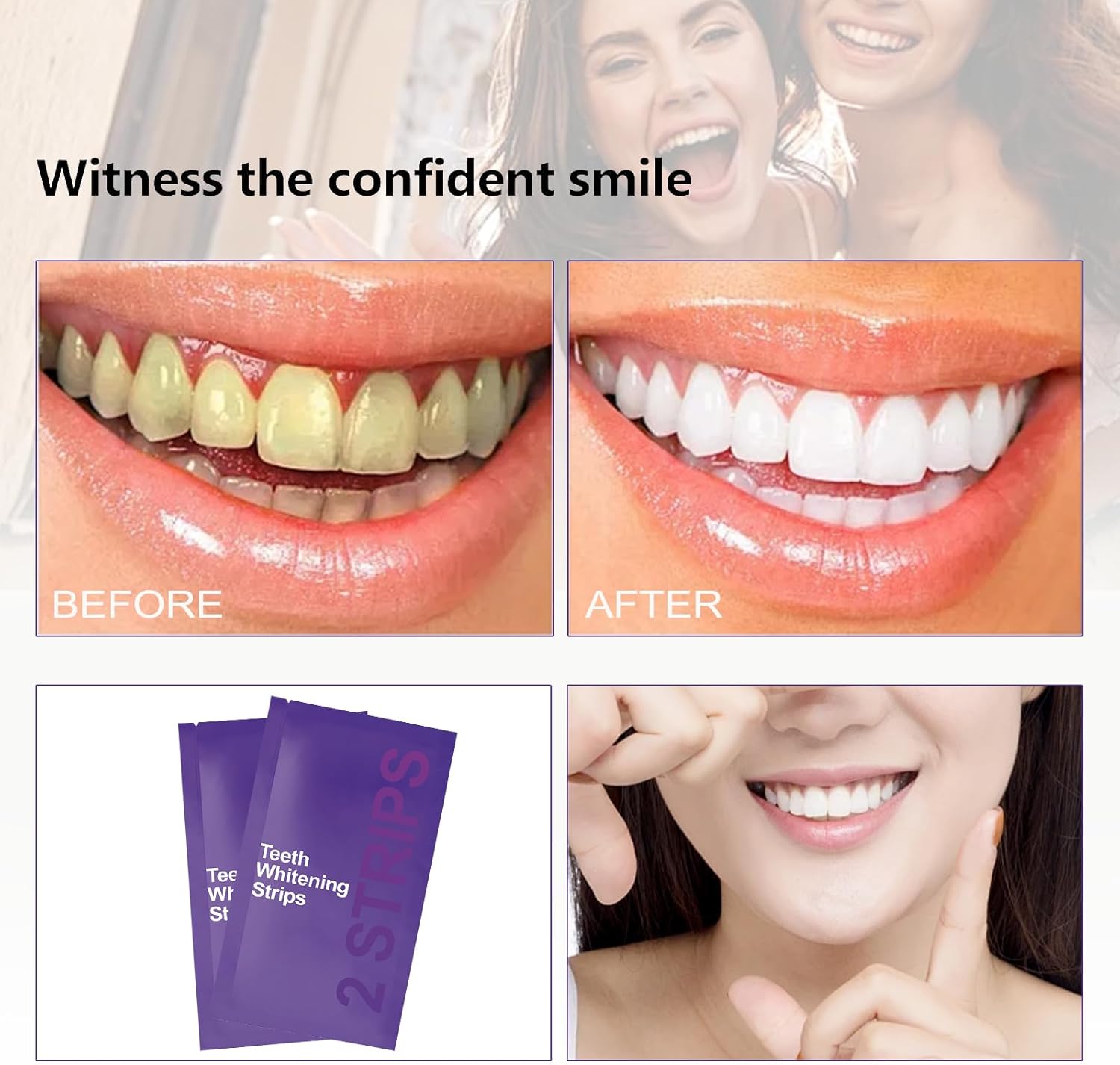 7 strisce sbiancanti viola pre - Teeth Whitening Bleaching Kit recensione e prezzo