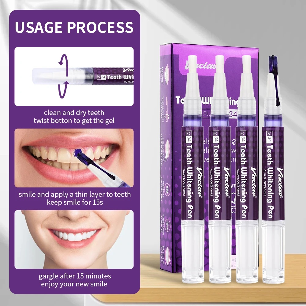 Vaclav V34 Penna Gel Sbiancant - Teeth Whitening App recensione e prezzo